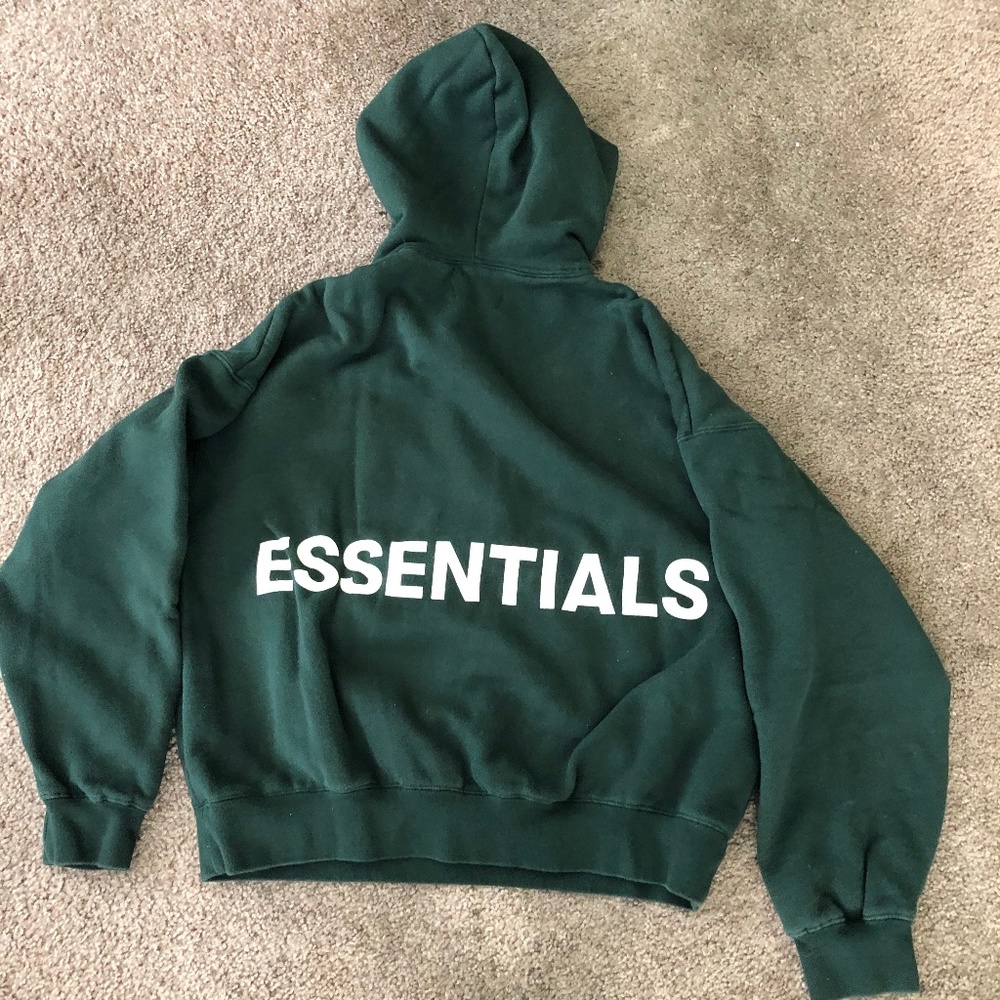 FOG (Fear of God) Essentials Hoodie, Green, S